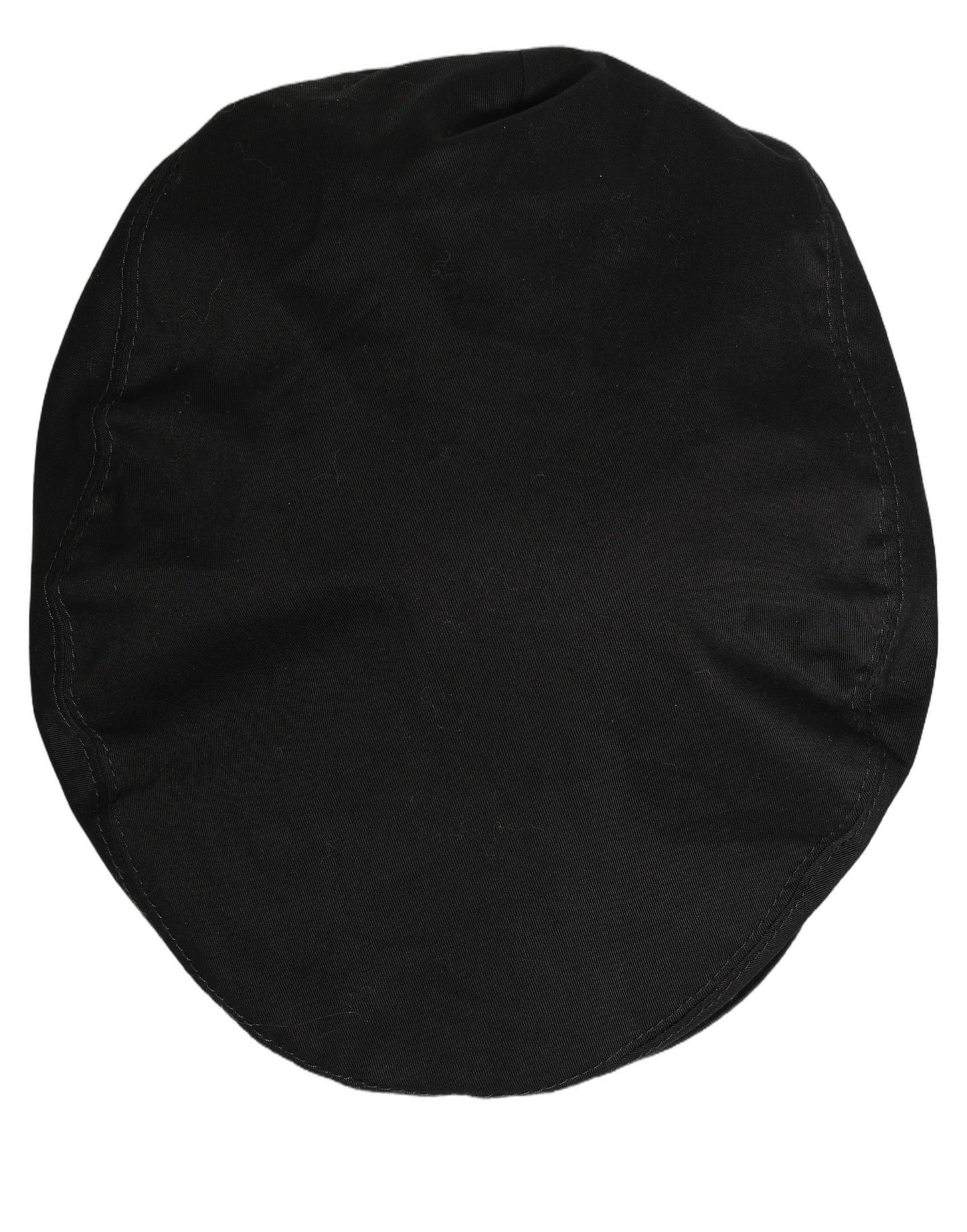 Dolce & Gabbana Men Black Cotton Stretch Newsboy Cloth Capello Hat Curated Luxury Accessories by Orvyn