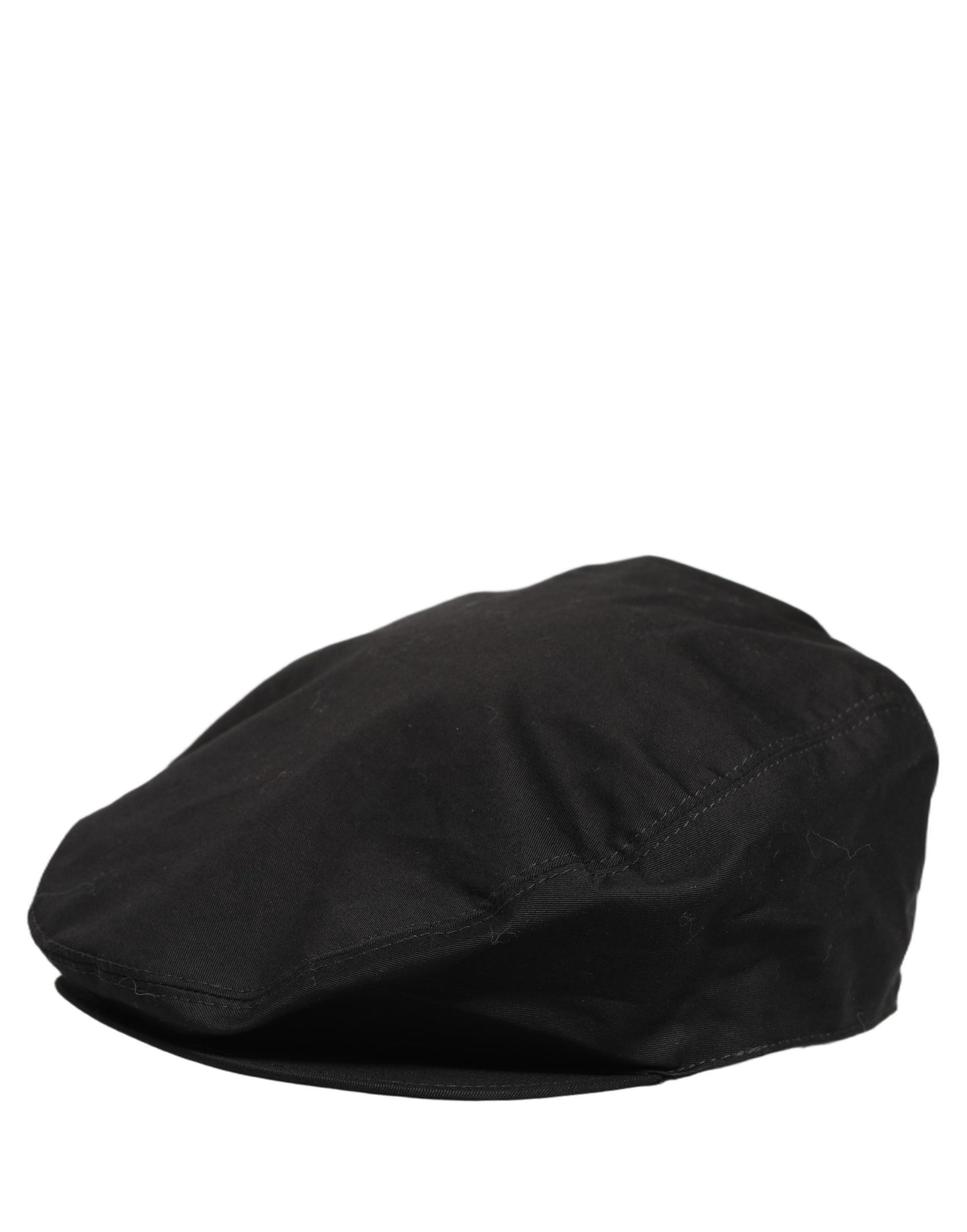 Dolce & Gabbana Men Black Cotton Stretch Newsboy Cloth Capello Hat Curated Luxury Accessories by Orvyn