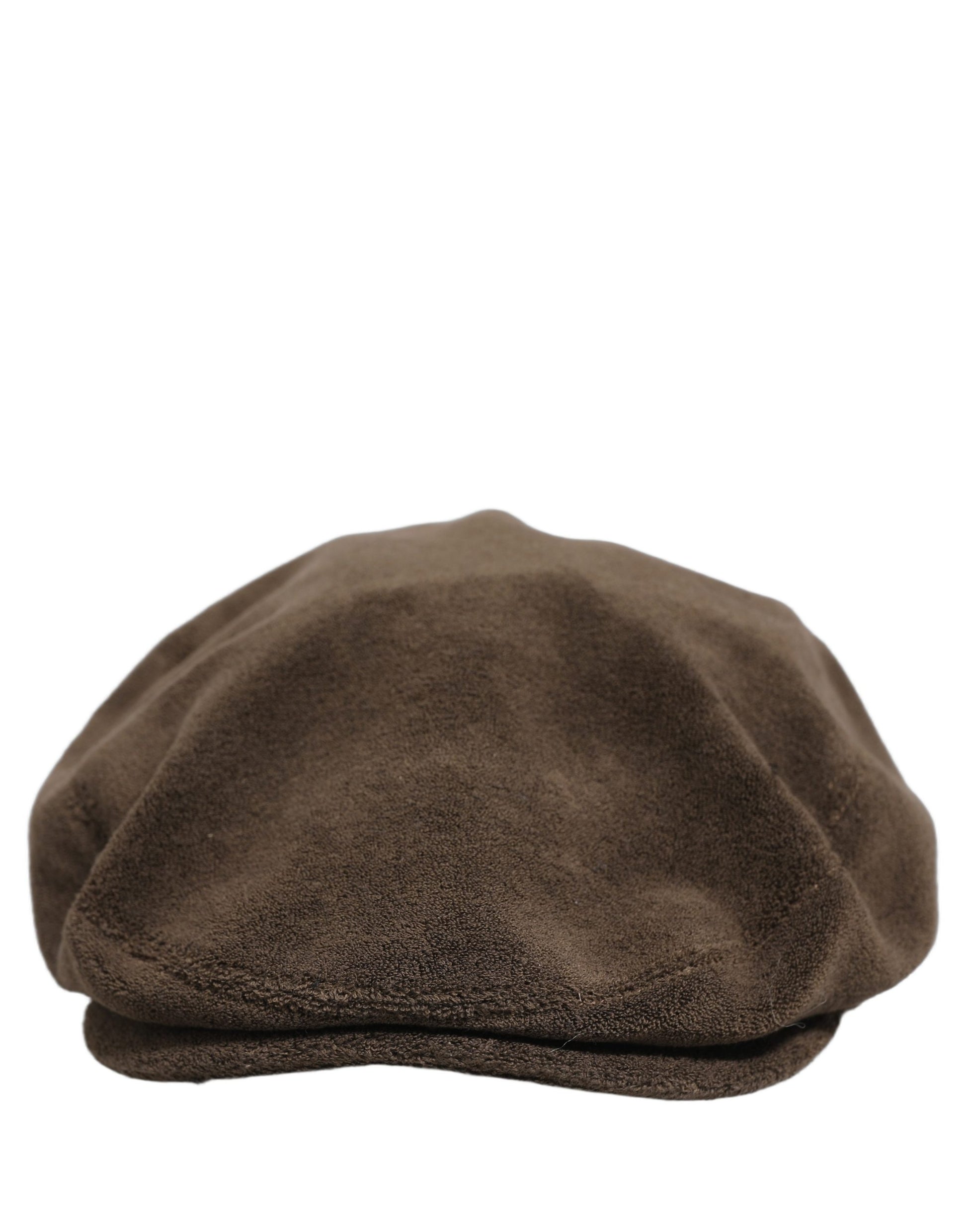 Dolce & Gabbana Men Brown Cotton Newsboy Cloth Capello Hat Curated Luxury Accessories by Orvyn