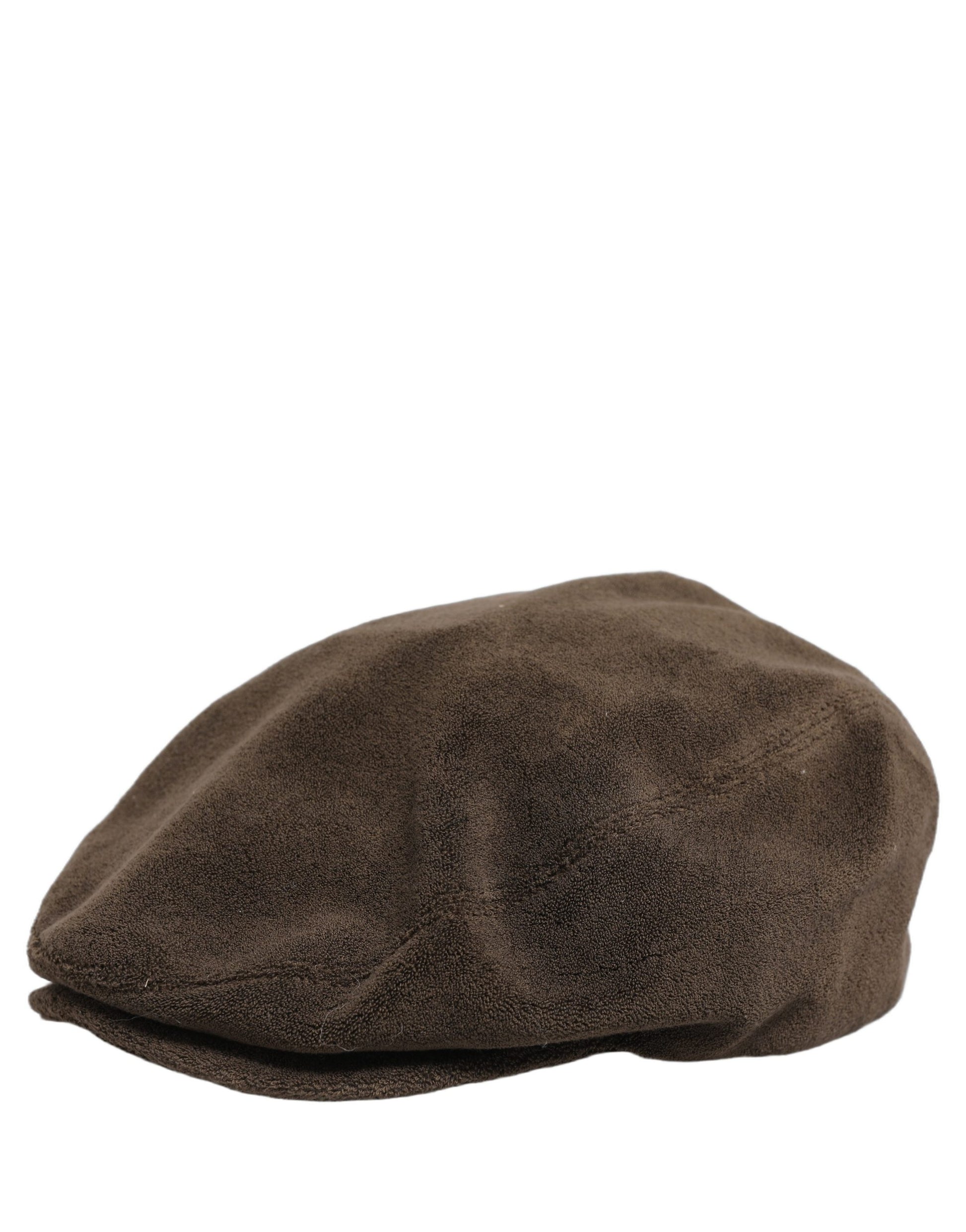 Dolce & Gabbana Men Brown Cotton Newsboy Cloth Capello Hat Curated Luxury Accessories by Orvyn