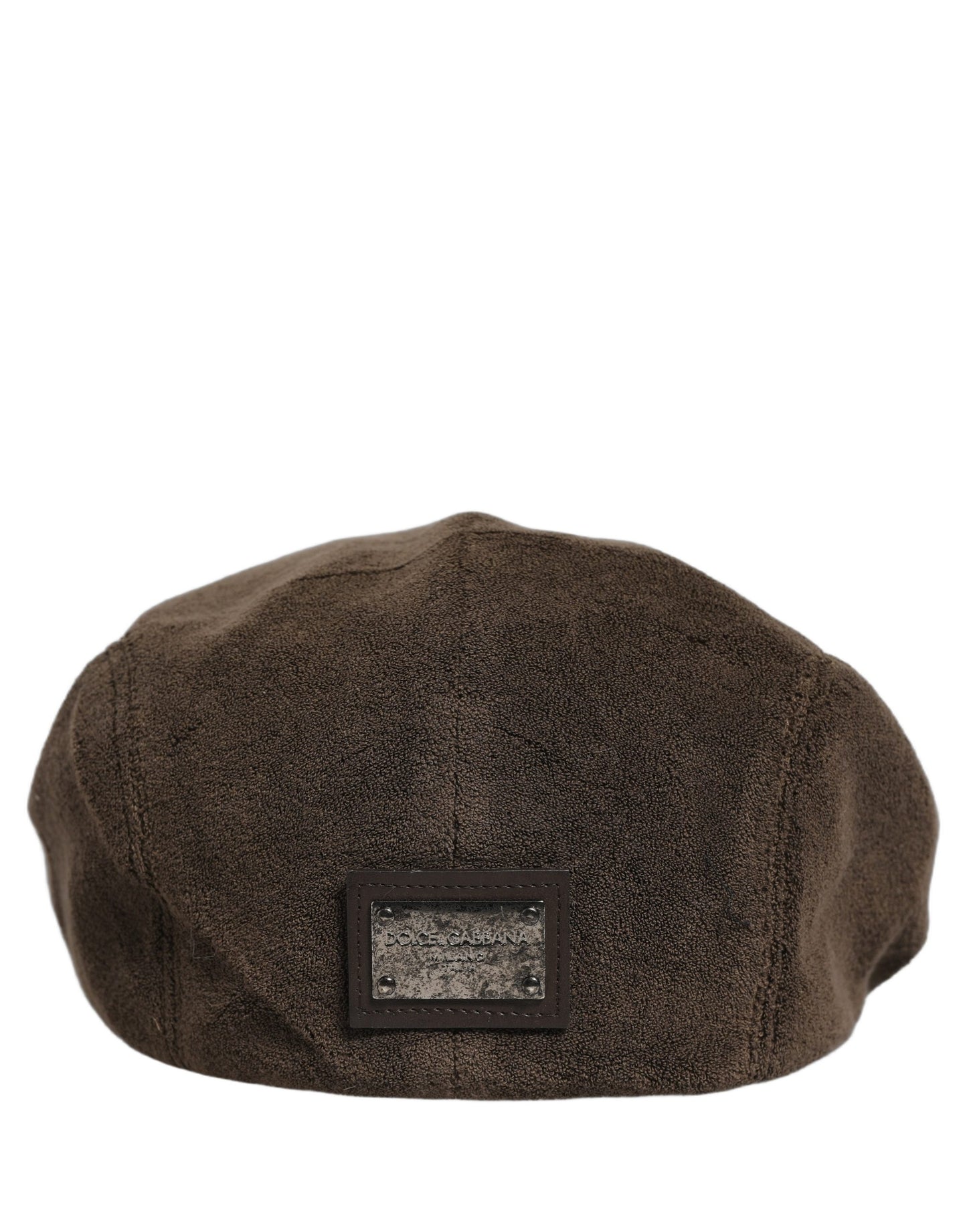 Dolce & Gabbana Men Brown Cotton Newsboy Cloth Capello Hat Curated Luxury Accessories by Orvyn