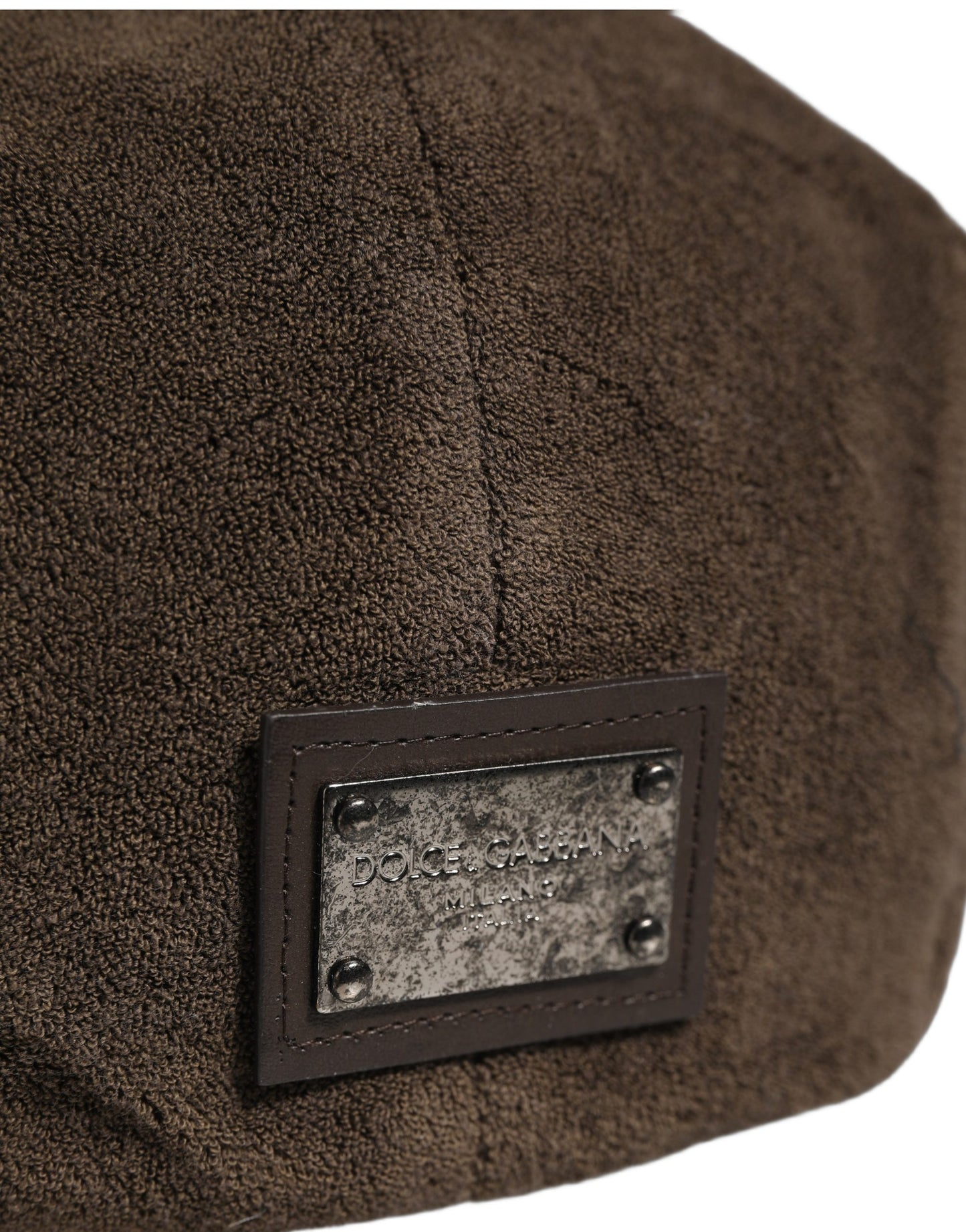 Dolce & Gabbana Men Brown Cotton Newsboy Cloth Capello Hat Curated Luxury Accessories by Orvyn