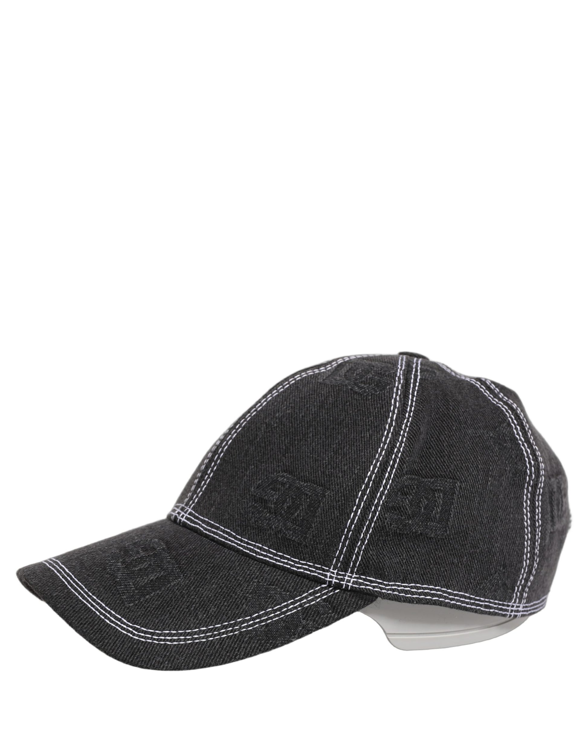 Dolce & Gabbana Men Black Cotton 6 Panel Baseball Capello Hat Curated Luxury Accessories by Orvyn