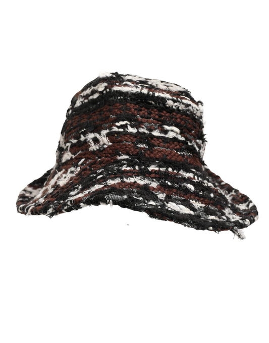 Dolce & Gabbana Women Multicolor Acrylic Tweed Bucket Capello Hat Curated Luxury Accessories by Orvyn