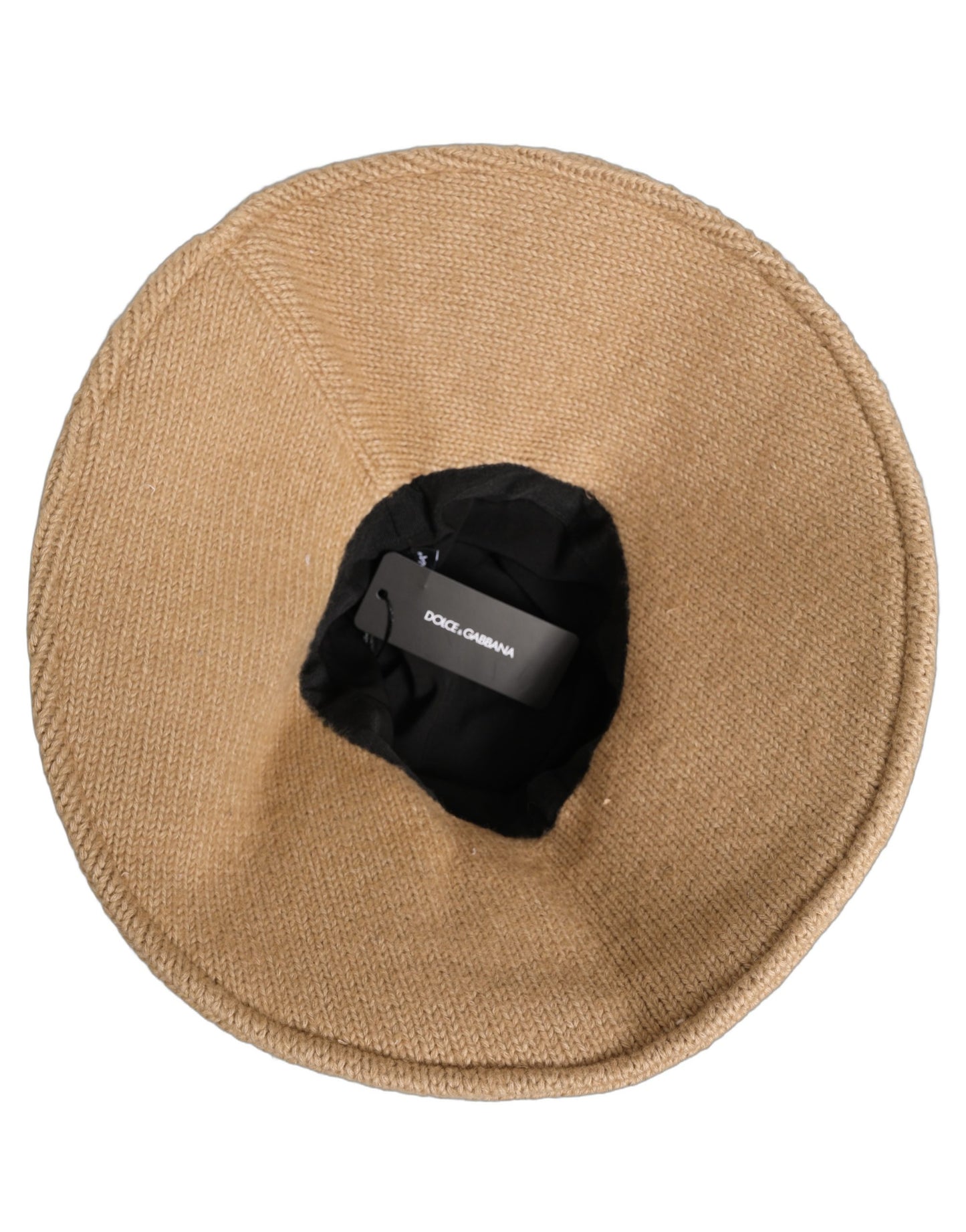 Dolce & Gabbana Women Brown Cotton Knit WideBrim Bucket Capello Hat Curated Luxury Accessories by Orvyn