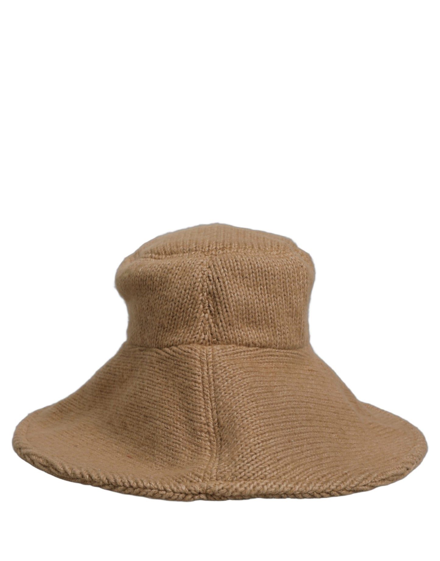 Dolce & Gabbana Women Brown Cotton Knit WideBrim Bucket Capello Hat Curated Luxury Accessories by Orvyn