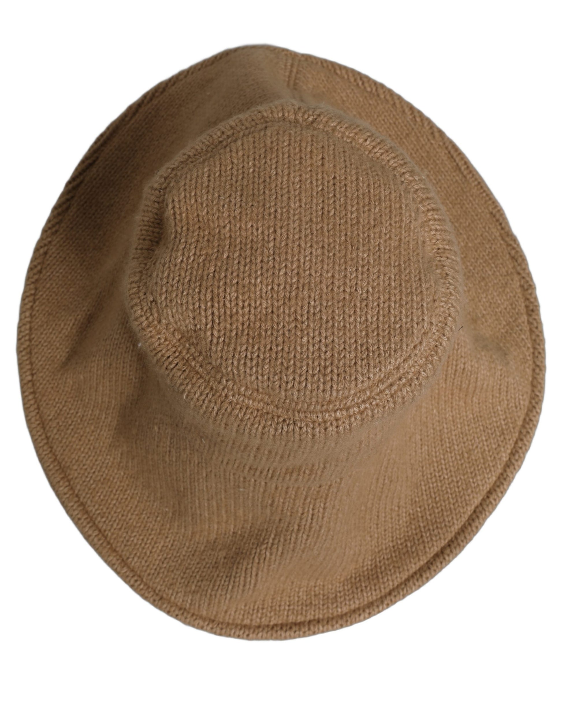 Dolce & Gabbana Women Brown Cotton Knit WideBrim Bucket Capello Hat Curated Luxury Accessories by Orvyn