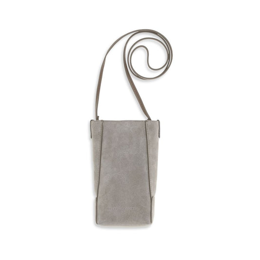 Brunello Cucinelli Gray Calf Leather Bos Taurus Other Accessories grau