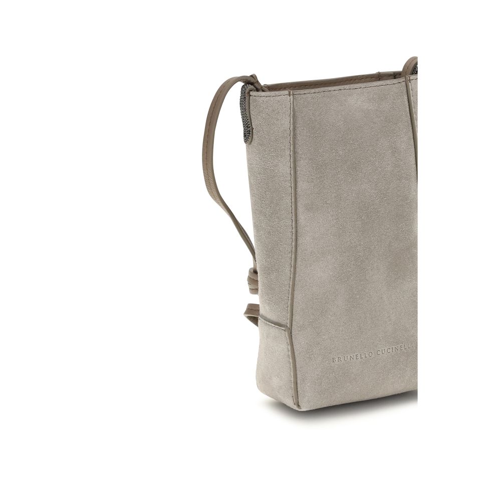 Brunello Cucinelli Gray Calf Leather Bos Taurus Other Accessories grau