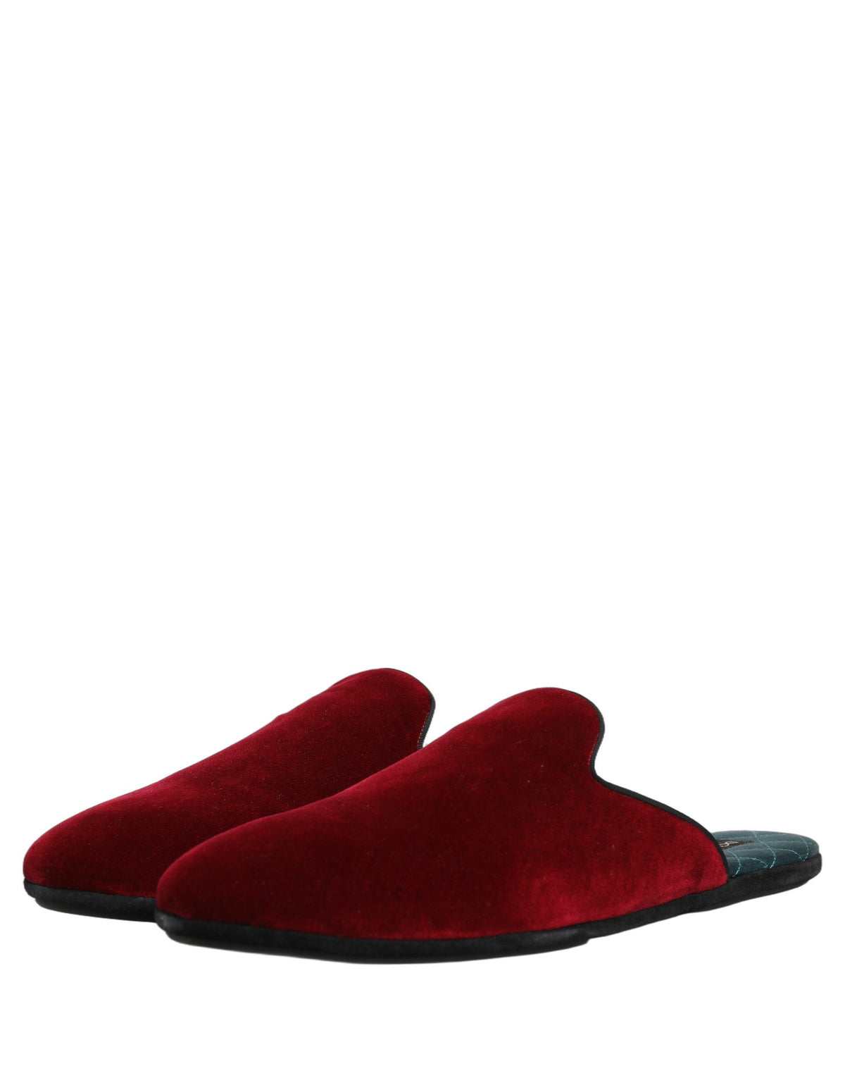 Dolce & Gabbana Red Suede Slides Flat Slipper Men Shoes rot