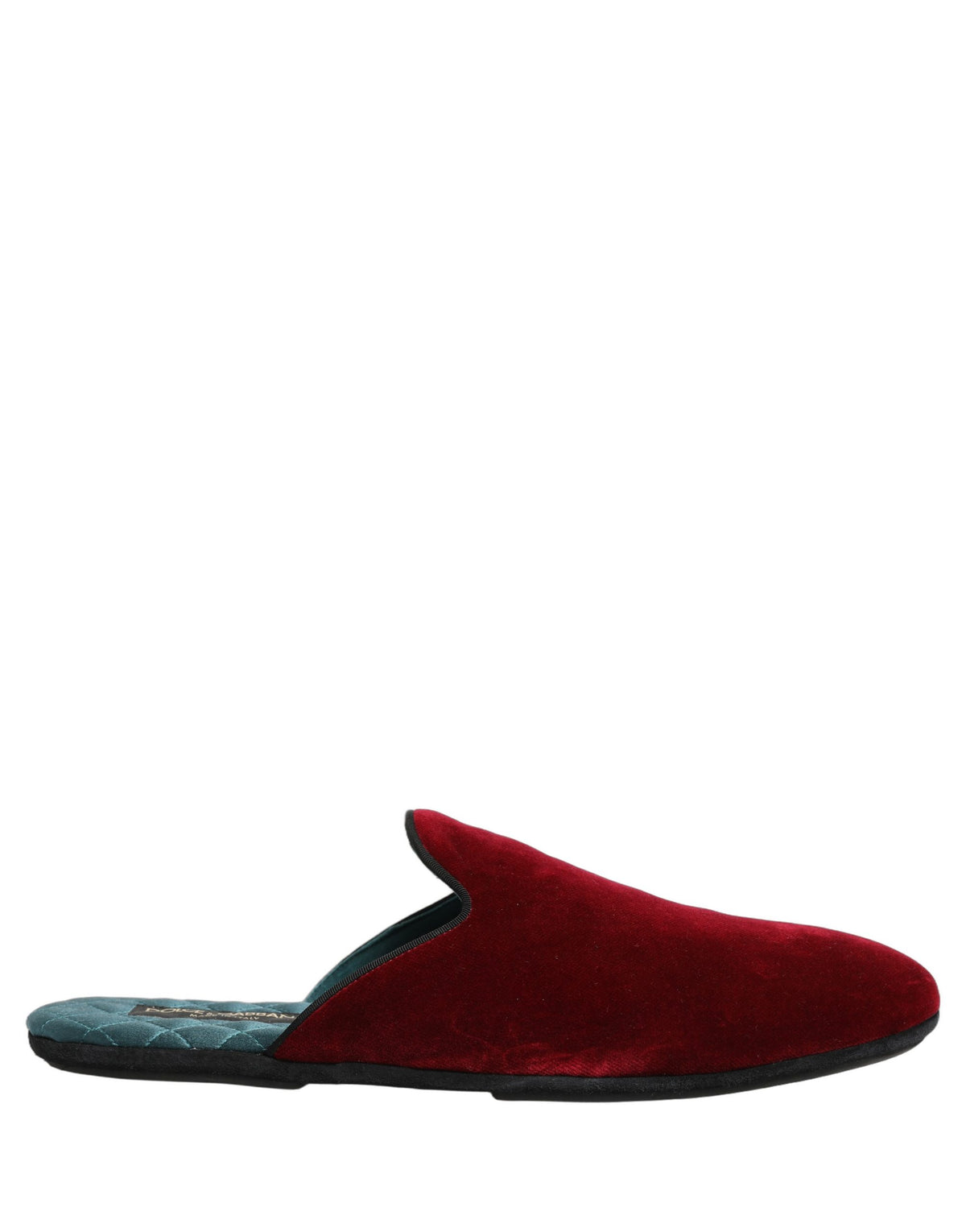Dolce & Gabbana Red Suede Slides Flat Slipper Men Shoes rot