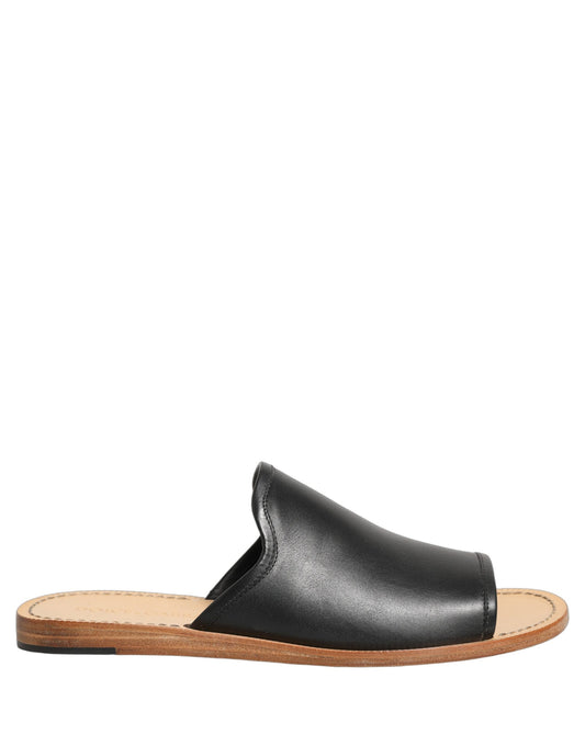 Dolce & Gabbana Brown 'Slip-On' Mini Sandals schwarz