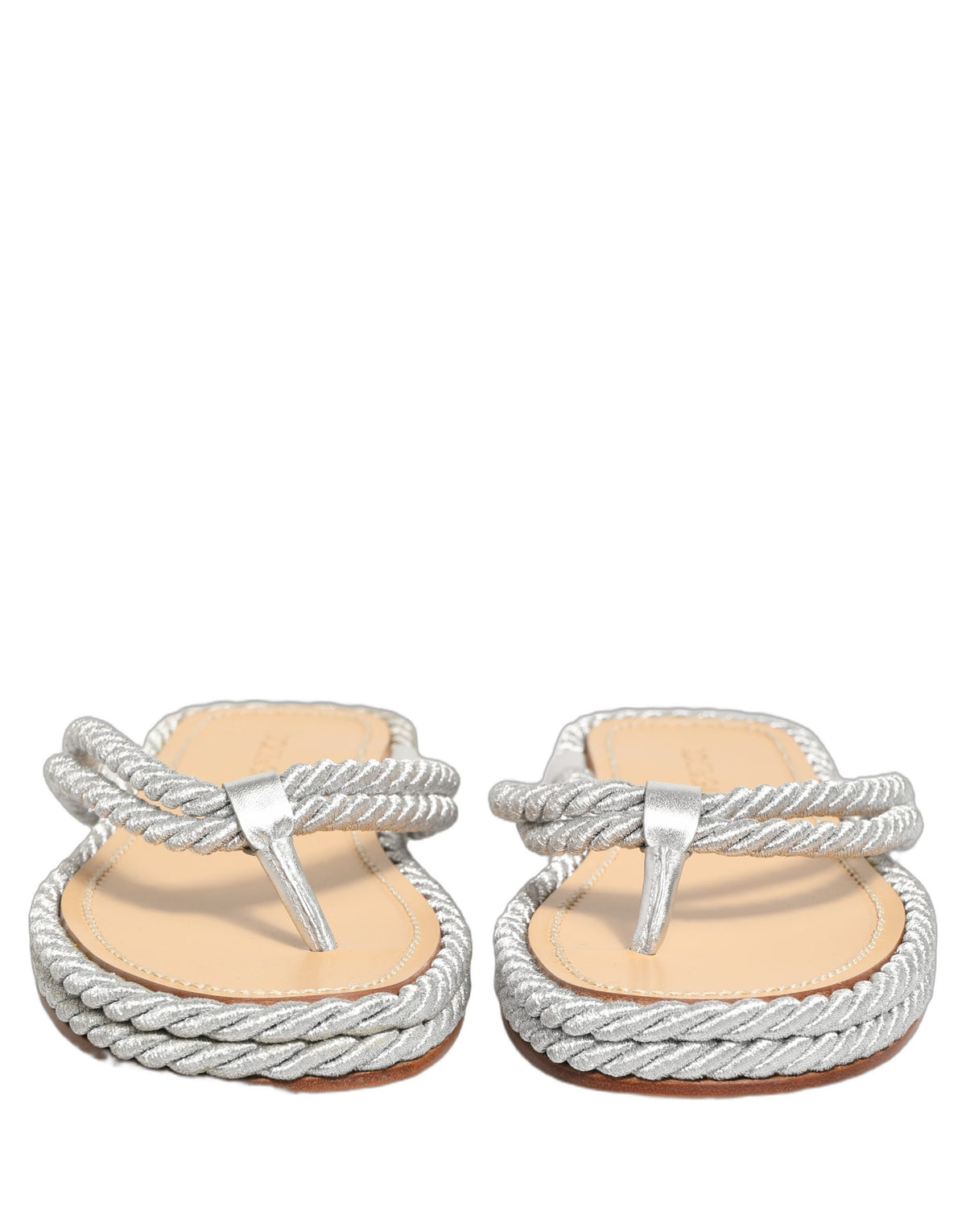 Dolce & Gabbana Silver 'Slip-On' Sandals