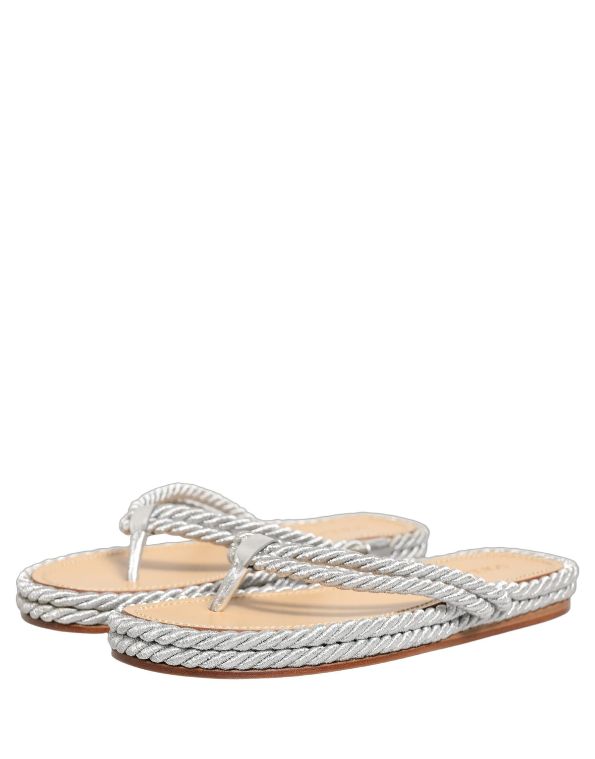 Dolce & Gabbana Silver 'Slip-On' Sandals