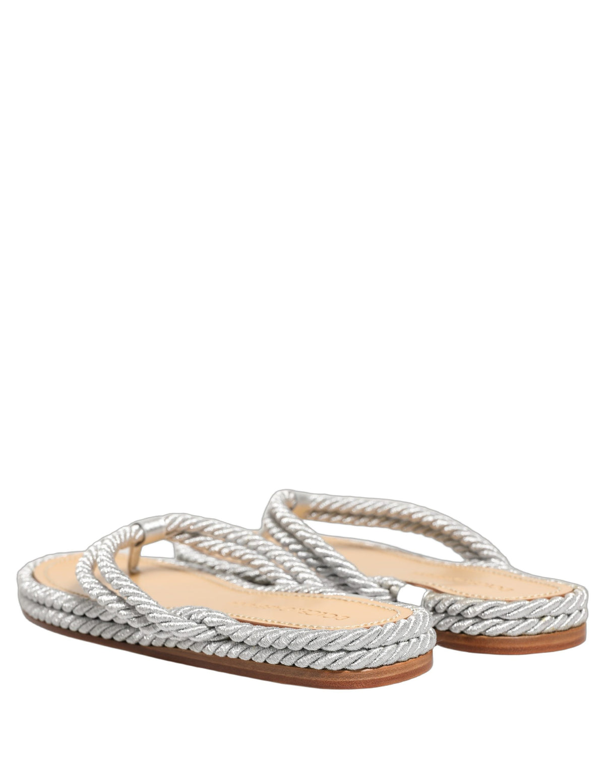 Dolce & Gabbana Silver 'Slip-On' Sandals