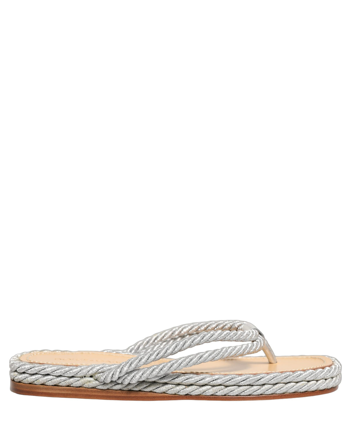 Dolce & Gabbana Silver 'Slip-On' Sandals
