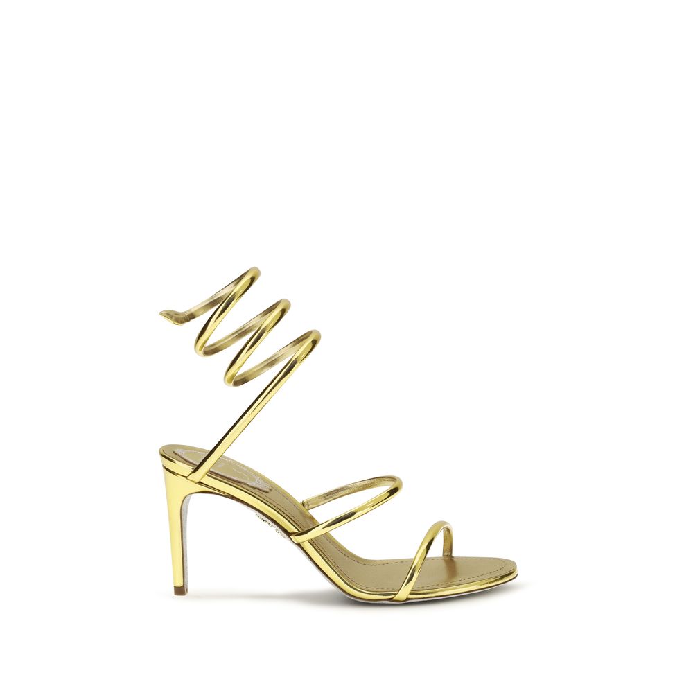 RENE CAOVILLA Gold Mini Sandals