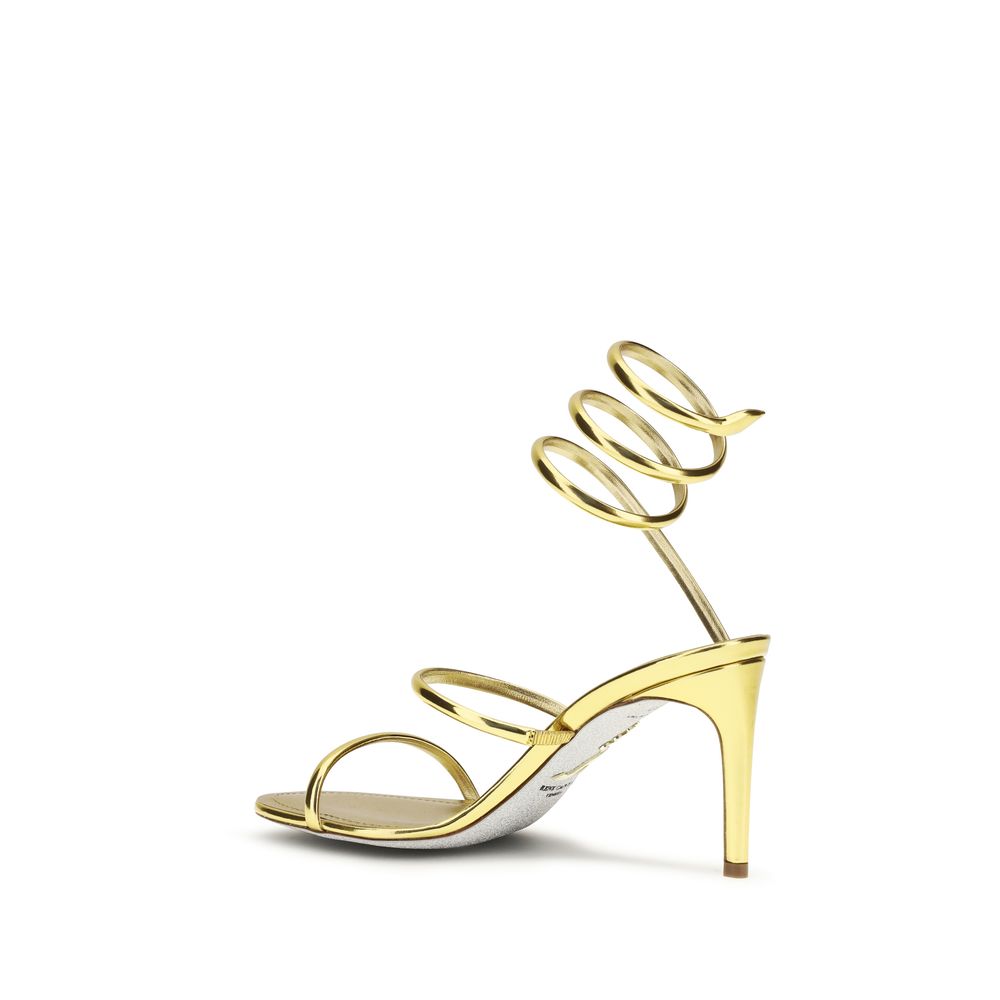 RENE CAOVILLA Gold Mini Sandals