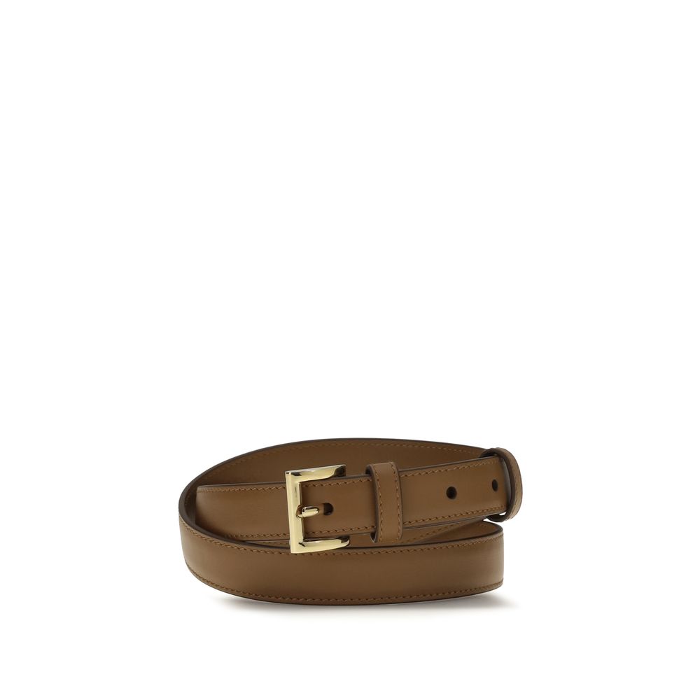 Prada Beige Calf Leather Bos Taurus Regular Belt Curated Luxury Accessories by Orvyn
