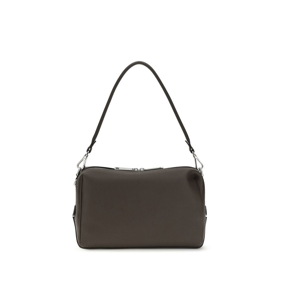 Fendi Brown Calf Leather Bos Taurus Shoulder Bag Curated Luxury Accessories by Orvyn