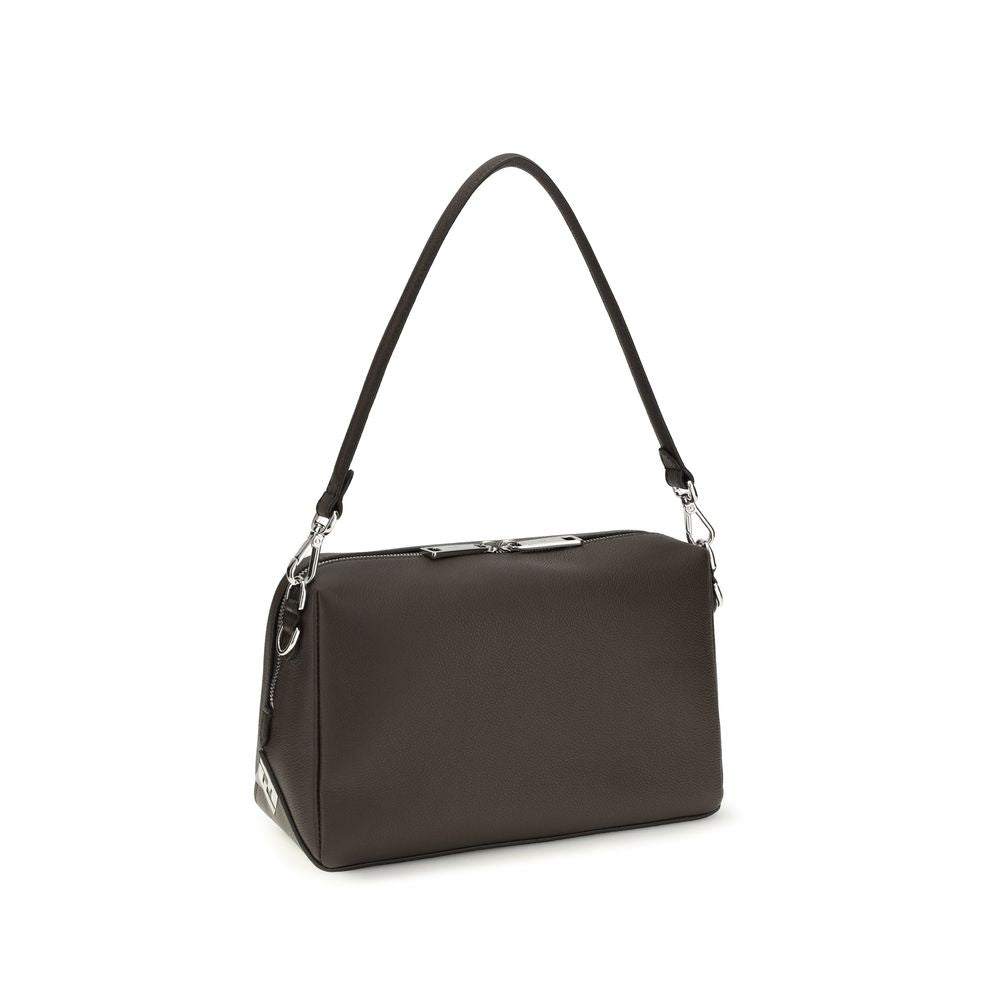 Fendi Brown Calf Leather Bos Taurus Shoulder Bag Curated Luxury Accessories by Orvyn