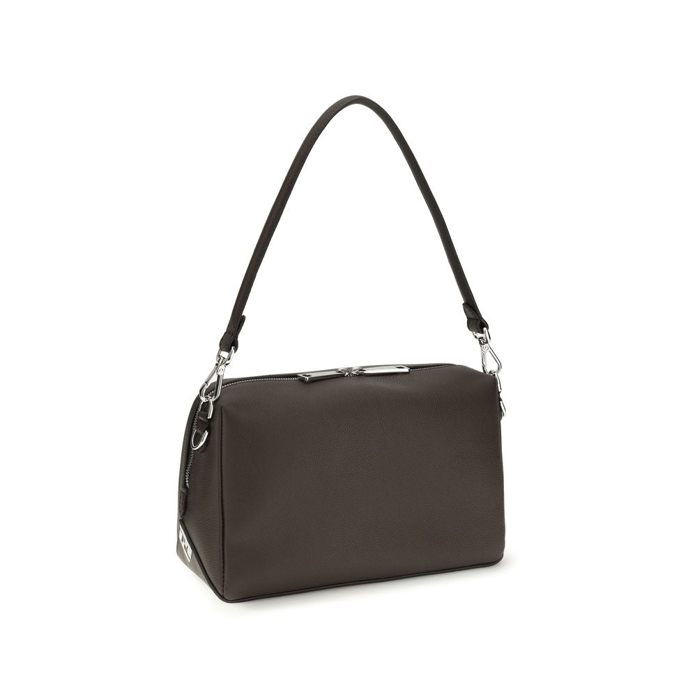 Fendi Brown Calf Leather Bos Taurus Shoulder Bag Curated Luxury Accessories by Orvyn