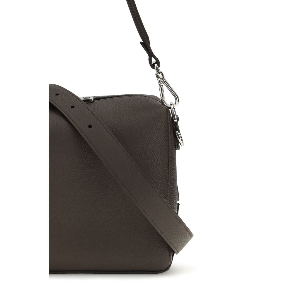 Fendi Brown Calf Leather Bos Taurus Shoulder Bag Curated Luxury Accessories by Orvyn