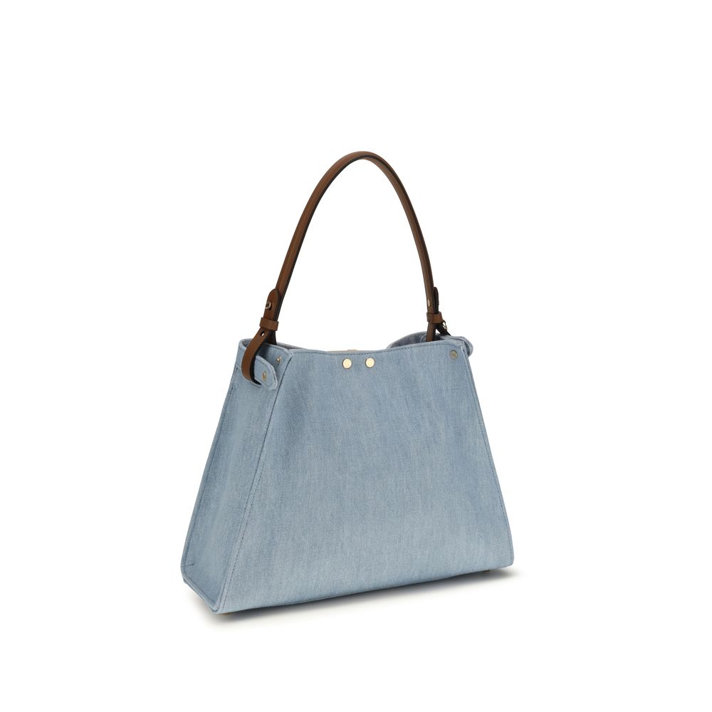 Fendi Blue Cotton Handbag Curated Luxury Accessories by Orvyn