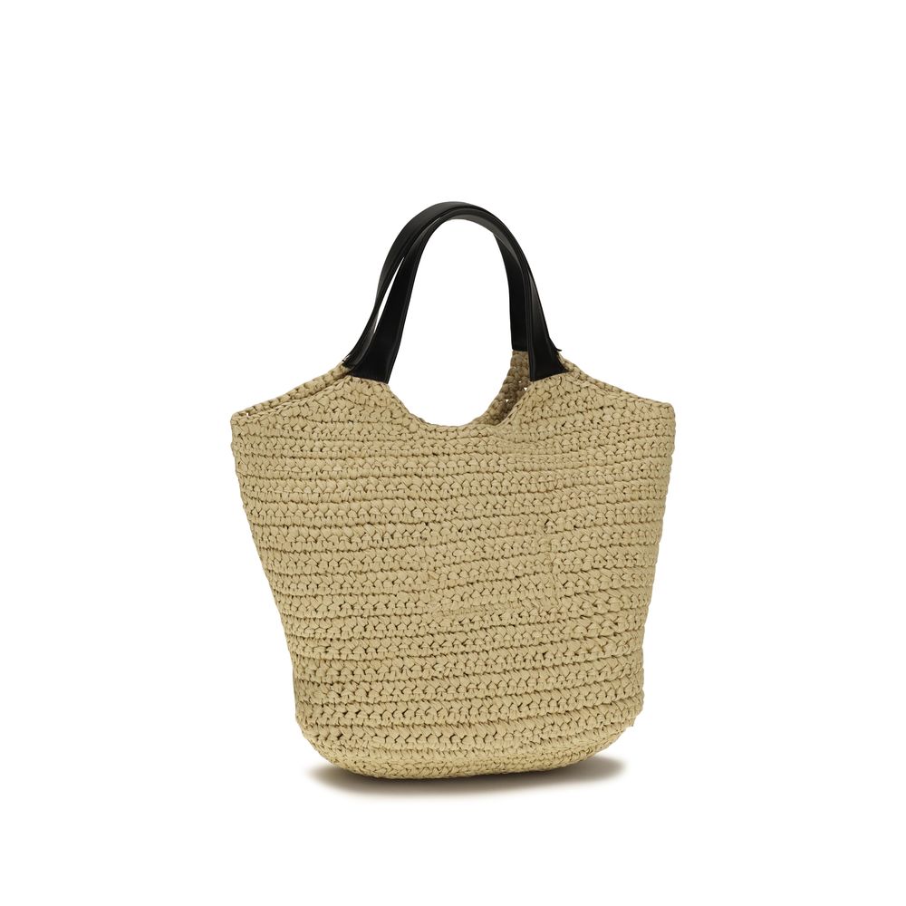Balmain Beige mini crochet Tote Shoulder Bag