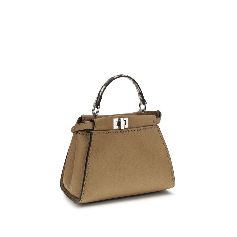 Fendi Beige Calf Leather Bos Taurus Handbag Curated Luxury Accessories by Orvyn