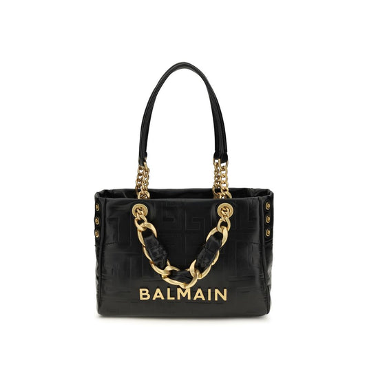 Balmain Black small Cabas 1945 Tote Shoulder Bag
