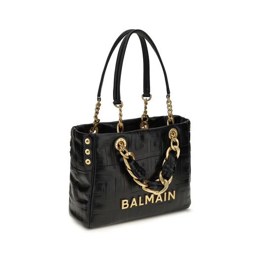 Balmain Black small Cabas 1945 Tote Shoulder Bag