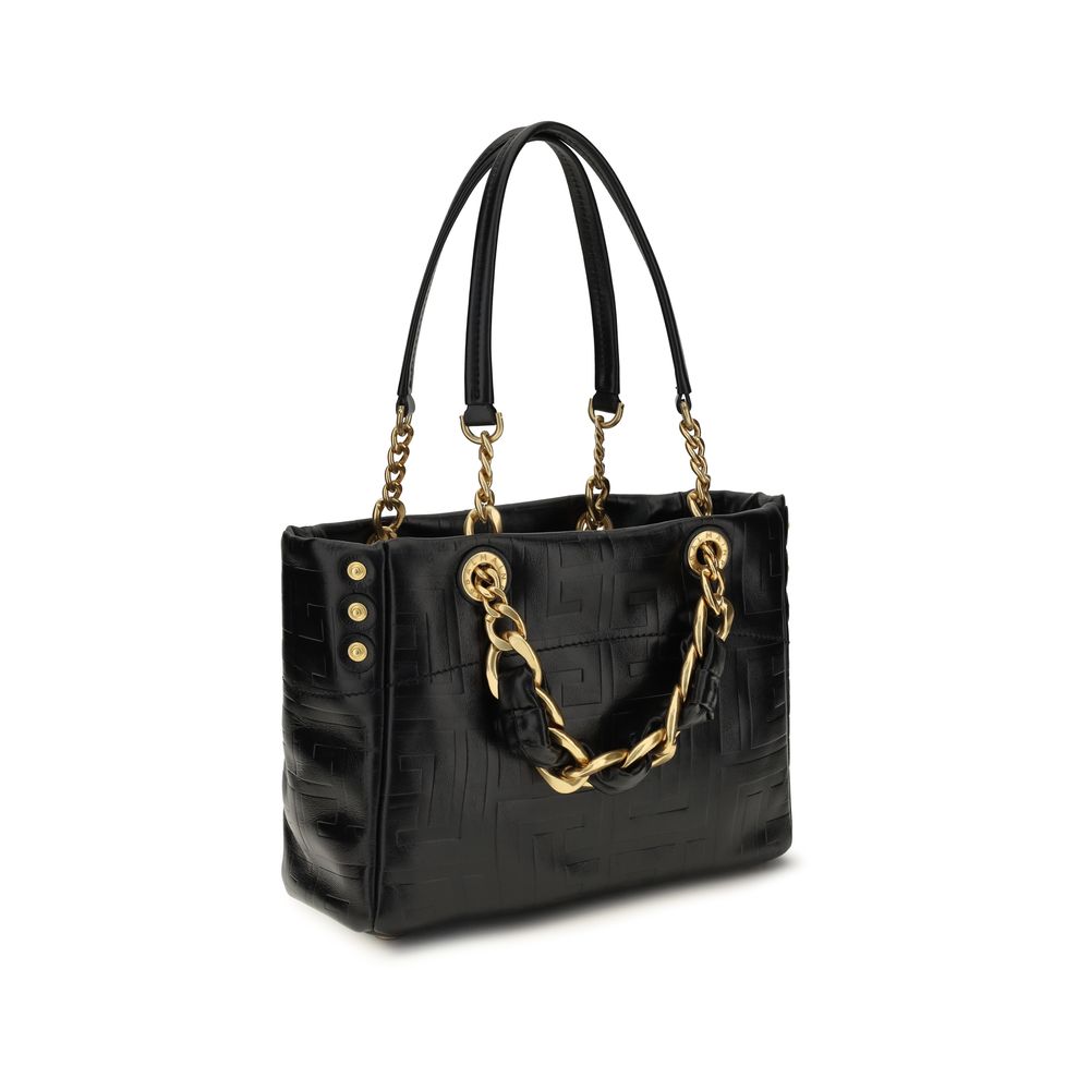 Balmain Black small Cabas 1945 Tote Shoulder Bag