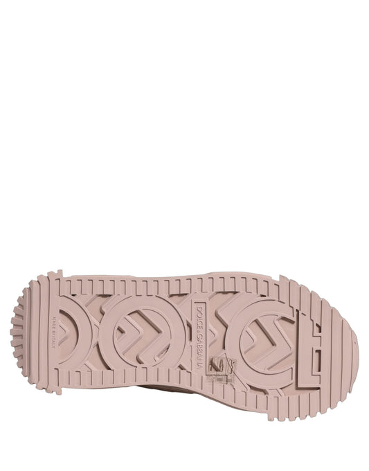 Dolce & Gabbana Pink Lace NS1 Low Top Sneaker Sports Shoes Curated Luxury Accessories by Orvyn