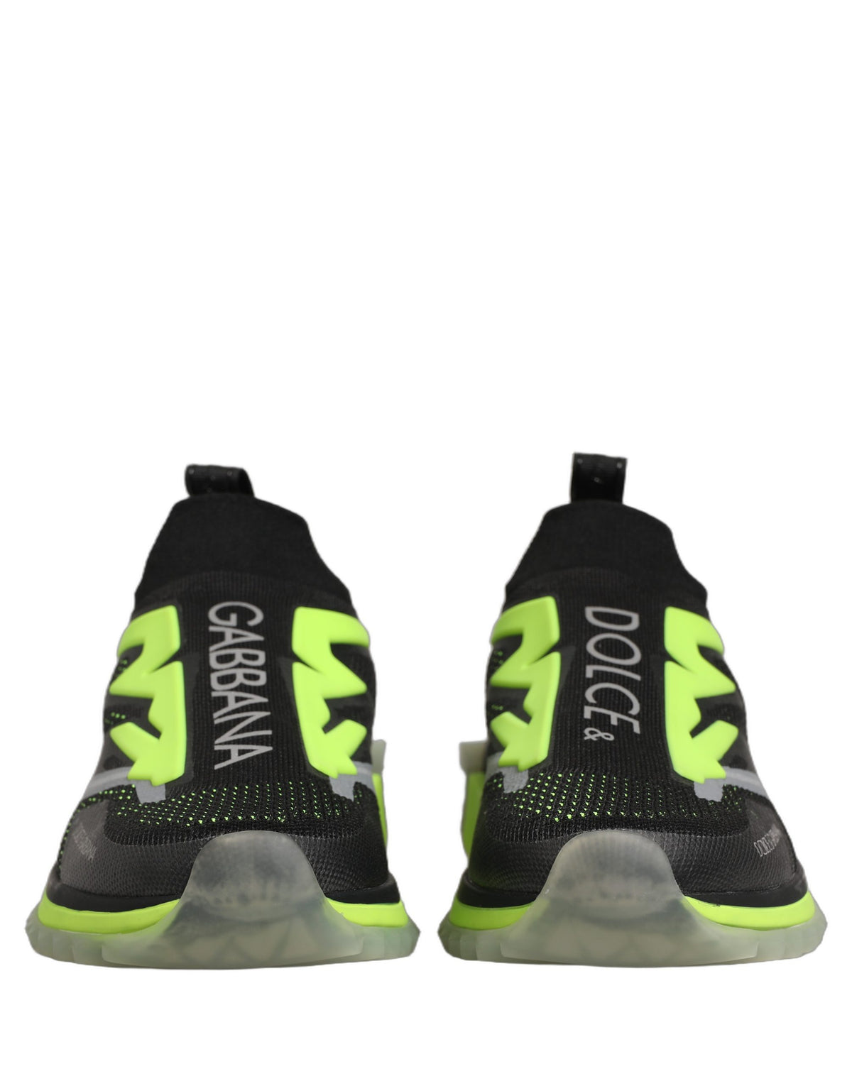 Dolce & Gabbana Black Green Sorrento Low Top Sneakers Shoes schwarz