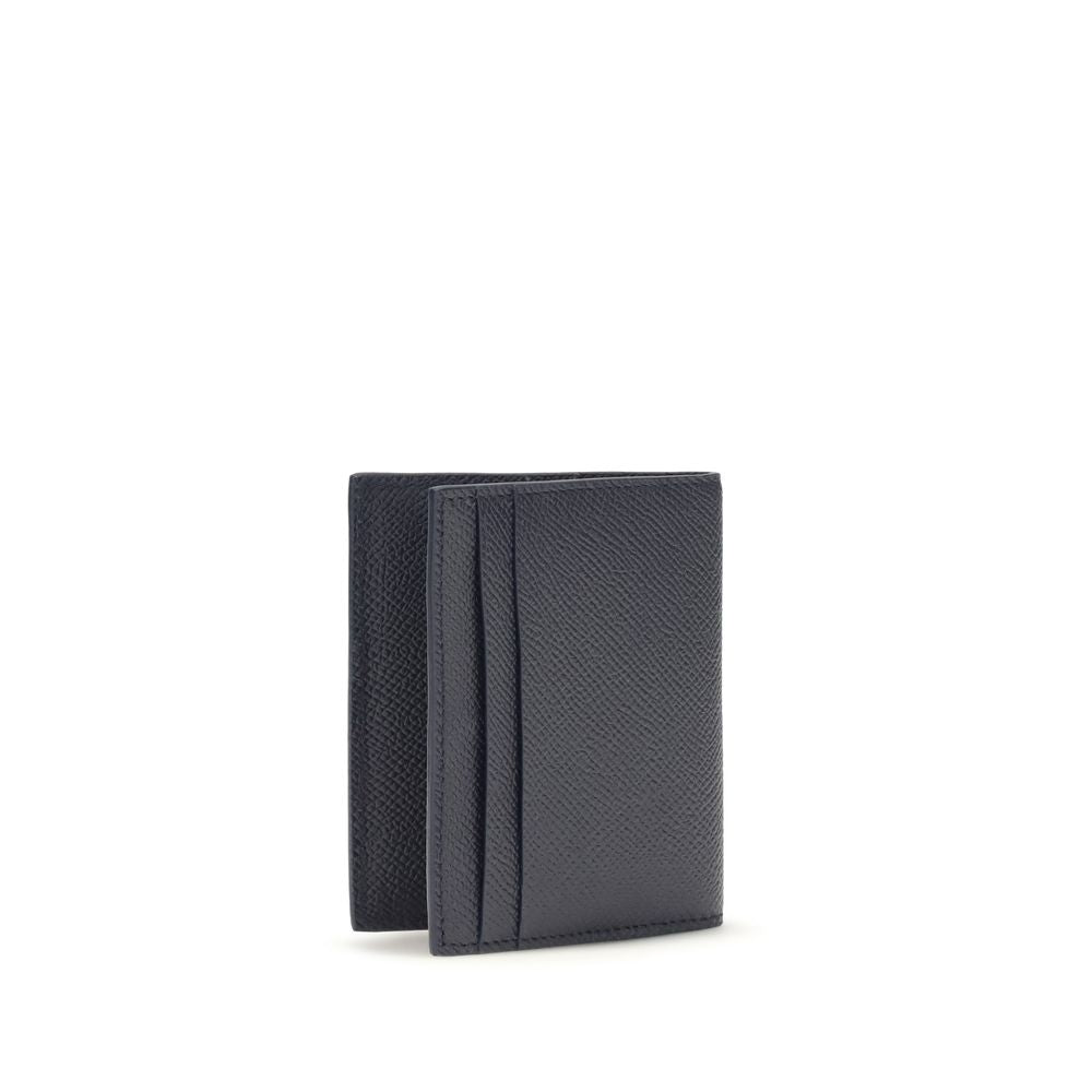 Ferragamo Blue Gancini Card Holder Small Wallet blau