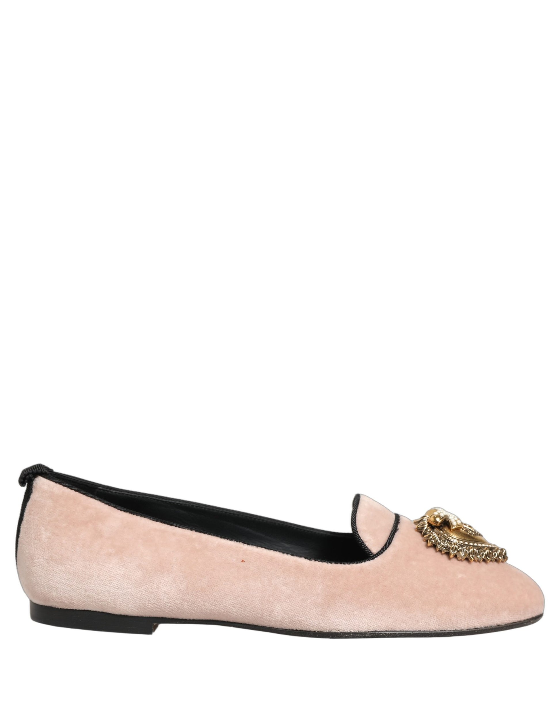 Dolce & Gabbana Pink Velvet Devotion Loafers Flats Shoes Curated Luxury Accessories by Orvyn