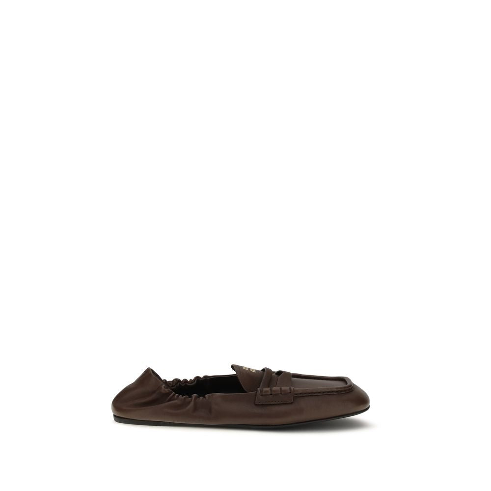 Miu Brown 'Slip-On' Mini Loafers braun