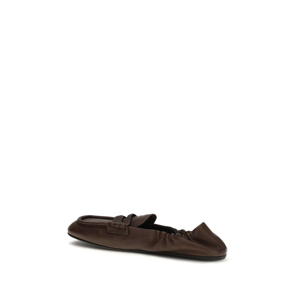 Miu Brown 'Slip-On' Mini Loafers braun