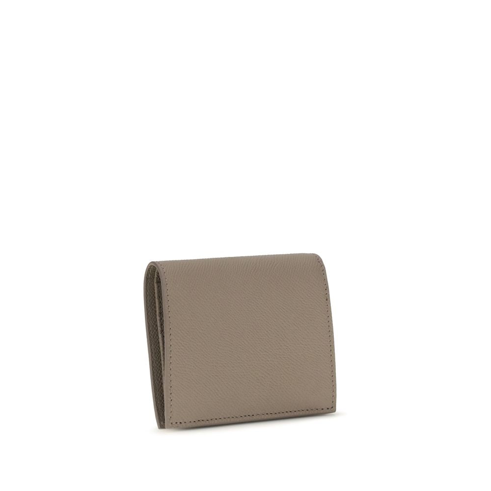 Ferragamo Beige Calf Leather Bos Taurus Wallet Curated Luxury Accessories by Orvyn