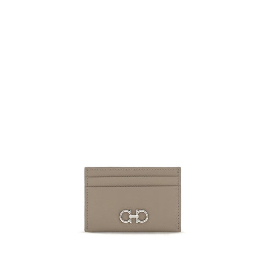 Ferragamo Beige Calf Leather Bos Taurus Wallet Curated Luxury Accessories by Orvyn
