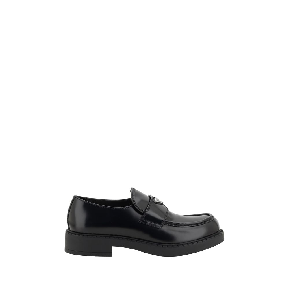Prada Black Platform Loafers