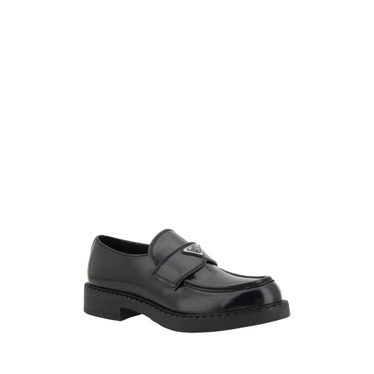 Prada Black Platform Loafers