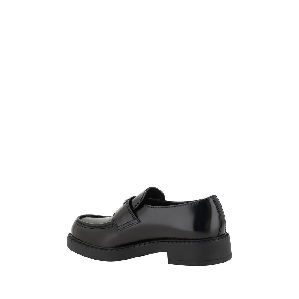 Prada Black Platform Loafers