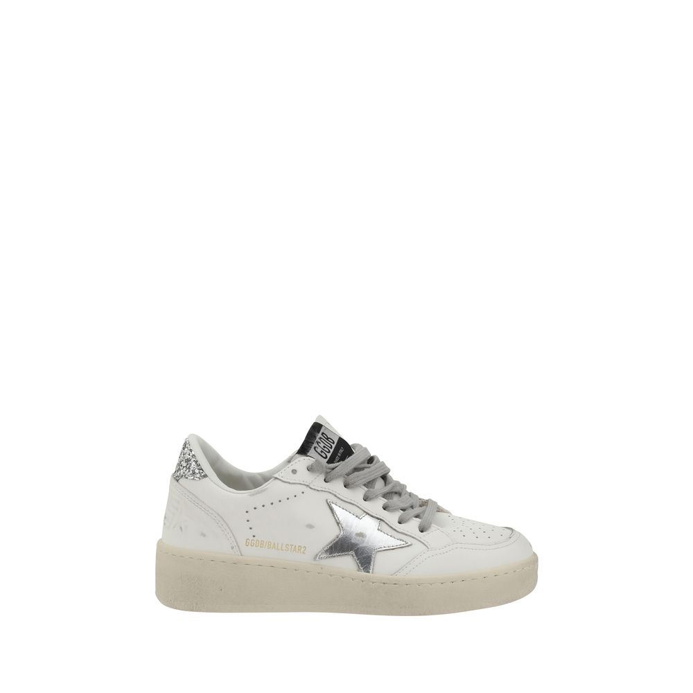 Golden Goose Silver Calf Leather Bos Taurus Low Top Sneakers Curated Luxury Accessories by Orvyn