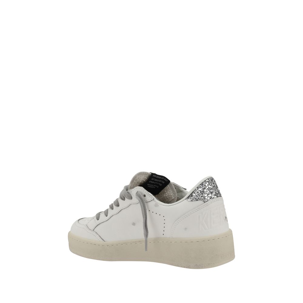 Golden Goose Silver Calf Leather Bos Taurus Low Top Sneakers Curated Luxury Accessories by Orvyn