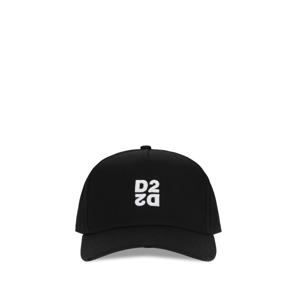 Dsquared² Black Cotton Cap (Baseball Hat) Curated Luxury Accessories by Orvyn