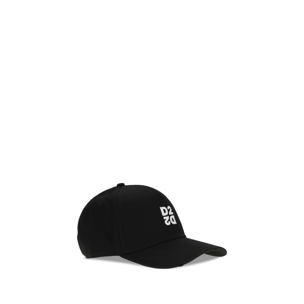 Dsquared² Black Cotton Cap (Baseball Hat) Curated Luxury Accessories by Orvyn