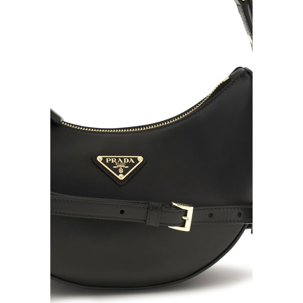 Prada Black Small Arqué Shoulder Bag