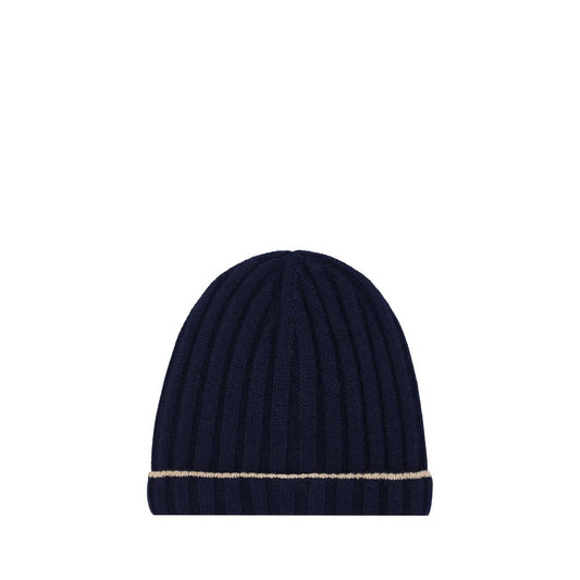 Brunello Cucinelli Blue Cashmere Beanie Curated Luxury Accessories by Orvyn